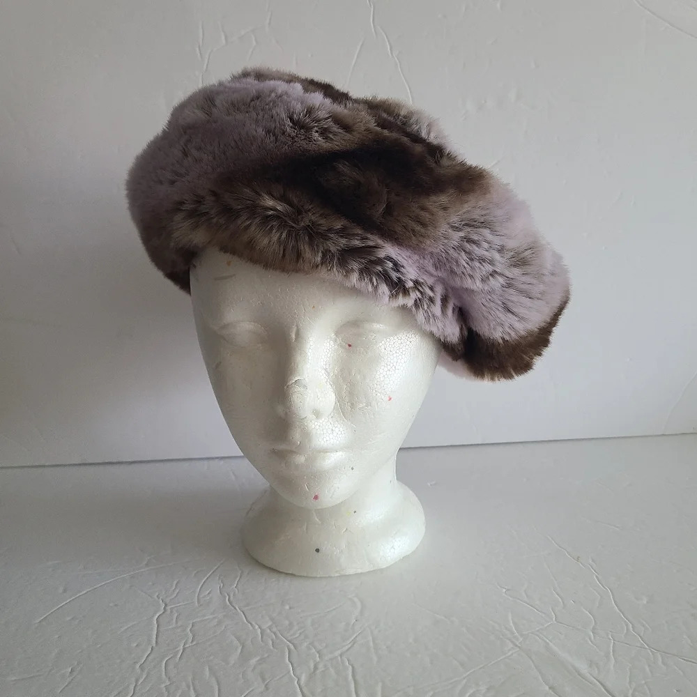 Vintage Inverni Maria Paola Calugi faux furberet hat women's